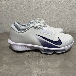 Nike White and Dark Blue Athletic Shoes